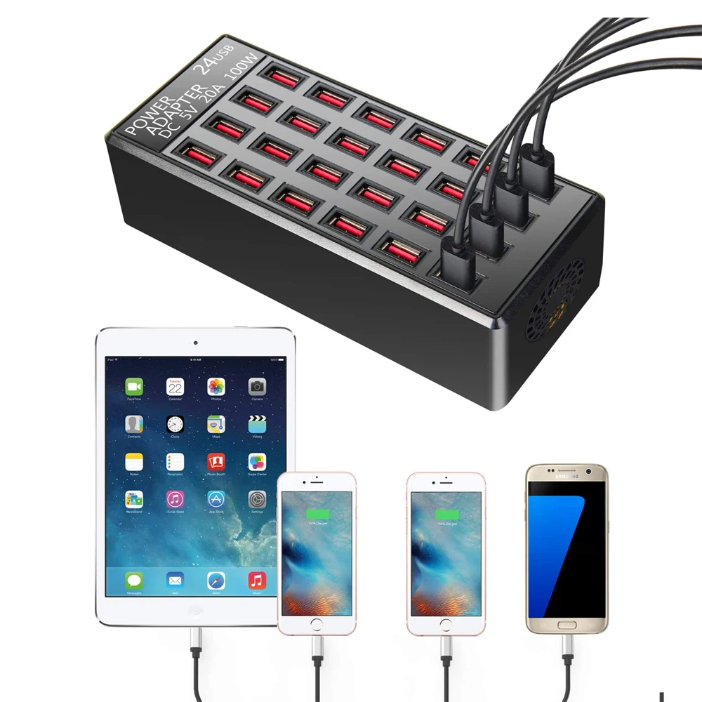 Smart 60 Ports USB Hub Charging Station Power Outlet Multi Port Speed Wall Charger Dock Home Office Adapter | Мобильные телефоны и