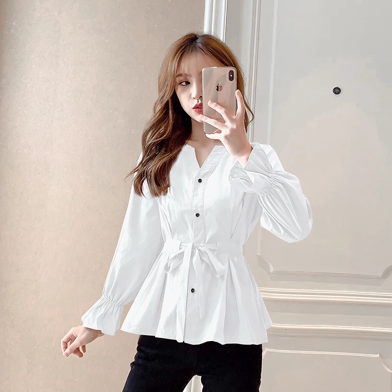 COIGARSAM 2019 New Shirt Womens tops Stand Neck Full Sleevelt Women shirts White Hide Powder 1958
COIGARSAM 2019 New Shirt Womens tops Stand Neck Full Sleevelt Women shirts White Hide Powder 1958