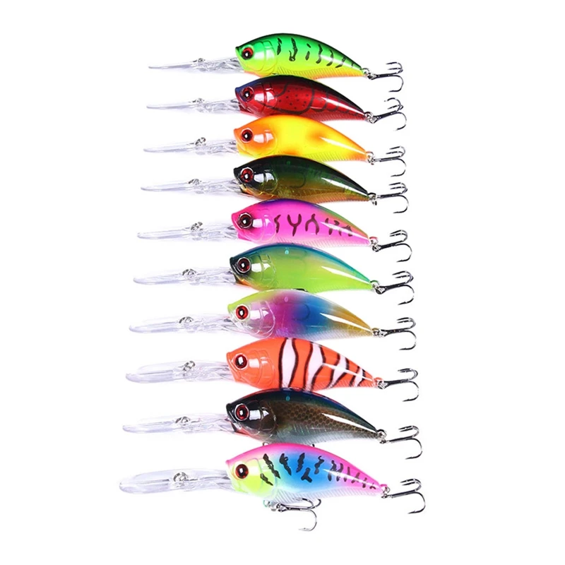 10Pcs/Lot Mixed Colors Minnow Baits 12.5cm Fishing Lure Kit Wobbler Crankbaits with Treble Hooks Fishing Tackle
10Pcs/Lot Mixed Colors Minnow Baits 12.5cm Fishing Lure Kit Wobbler Crankbaits with Treble Hooks Fishing Tackle
