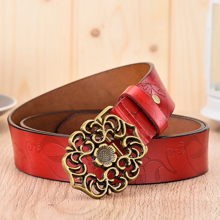 New Retro Women's Leather Belt Versatile National Style Smooth Buckle Women's Belt Leather Women's Belt FB-9202
New Retro Women's Leather Belt Versatile National Style Smooth Buckle Women's Belt Leather Women's Belt FB-9202