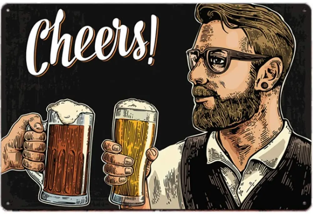 Cheers Poster Funny Art Decor Vintage Aluminum Retro Metal Tin Sign Painting Decorative Signs Coffee Wall Decoration 20x30cm
Cheers Poster Funny Art Decor Vintage Aluminum Retro Metal Tin Sign Painting Decorative Signs Coffee Wall Decoration 20x30cm