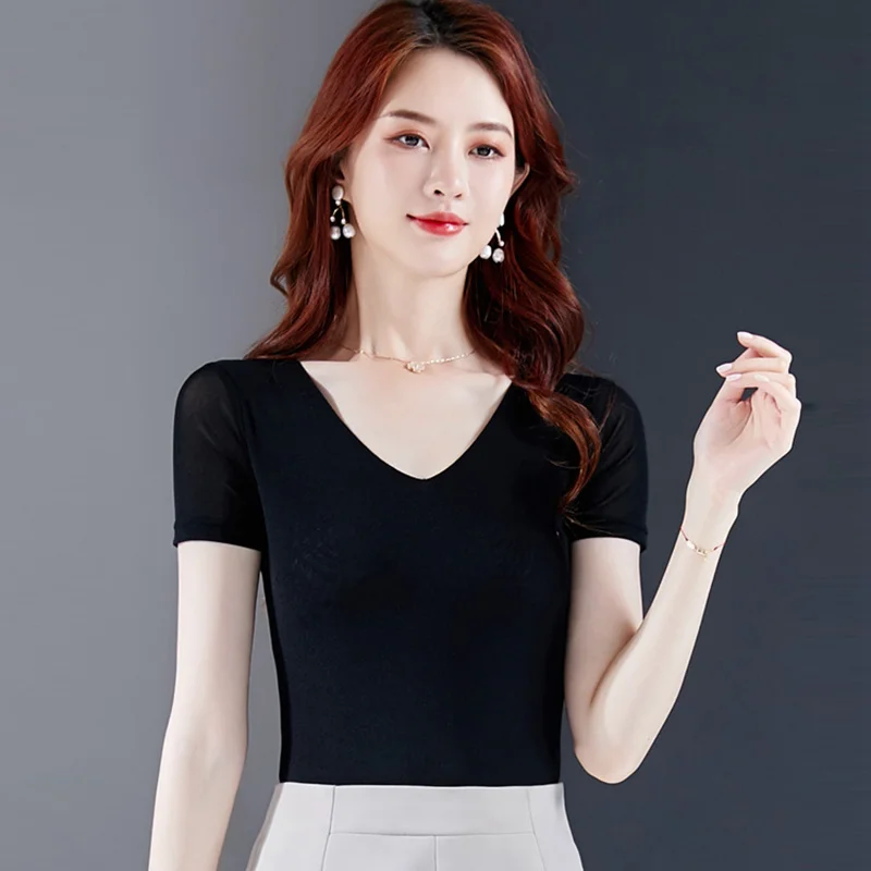 Женская рубашка размера плюс 3XL, летние женские туники, блузки, облегающие блузы с V-образным вырезом, Сексуальная Блузка, летние однотонные ...
Женская рубашка размера плюс 3XL, летние женские туники, блузки, облегающие блузы с V-образным вырезом, Сексуальная Блузка, летние однотонные ...