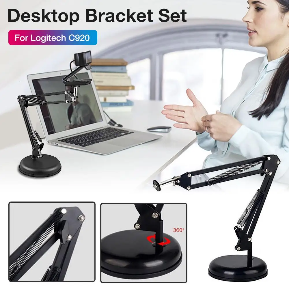 New Extendable Camera Holder Bracket 1/4 Inch Screws Adjustable Table Mounting Clamp For Logitech C920 C925e, C922x, C922, C930e
New Extendable Camera Holder Bracket 1/4 Inch Screws Adjustable Table Mounting Clamp For Logitech C920 C925e, C922x, C922, C930e