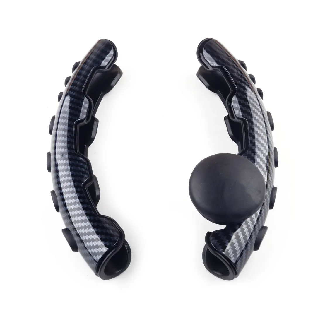 2Pcs Black Carbon Fiber Style Steering Wheel Grip Booster Non-Slip Cover Fit for Most Cars Accessories
2Pcs Black Carbon Fiber Style Steering Wheel Grip Booster Non-Slip Cover Fit for Most Cars Accessories