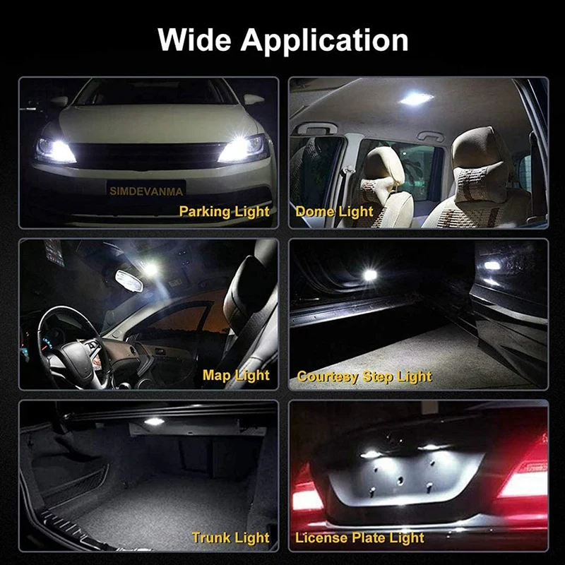 10PCS Car LED T10 W5W COB Reading Dome Lamp Marker Light Wedge Lights License Plate Bulbs 168 194 192 DC 12V White
10PCS Car LED T10 W5W COB Reading Dome Lamp Marker Light Wedge Lights License Plate Bulbs 168 194 192 DC 12V White