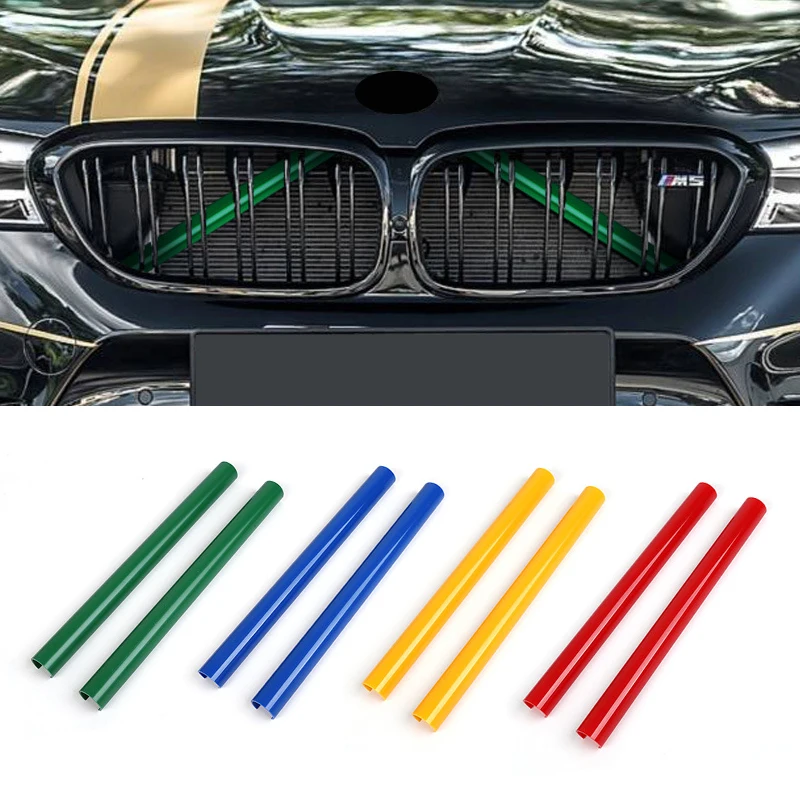 

For BMW 5 6 7 Series G30 G31 G32 G11 G12 G20 G21 Z4 G29 2017 2018 2019 2020 2021 Car Front Grille Trim Strips Cover Accessories