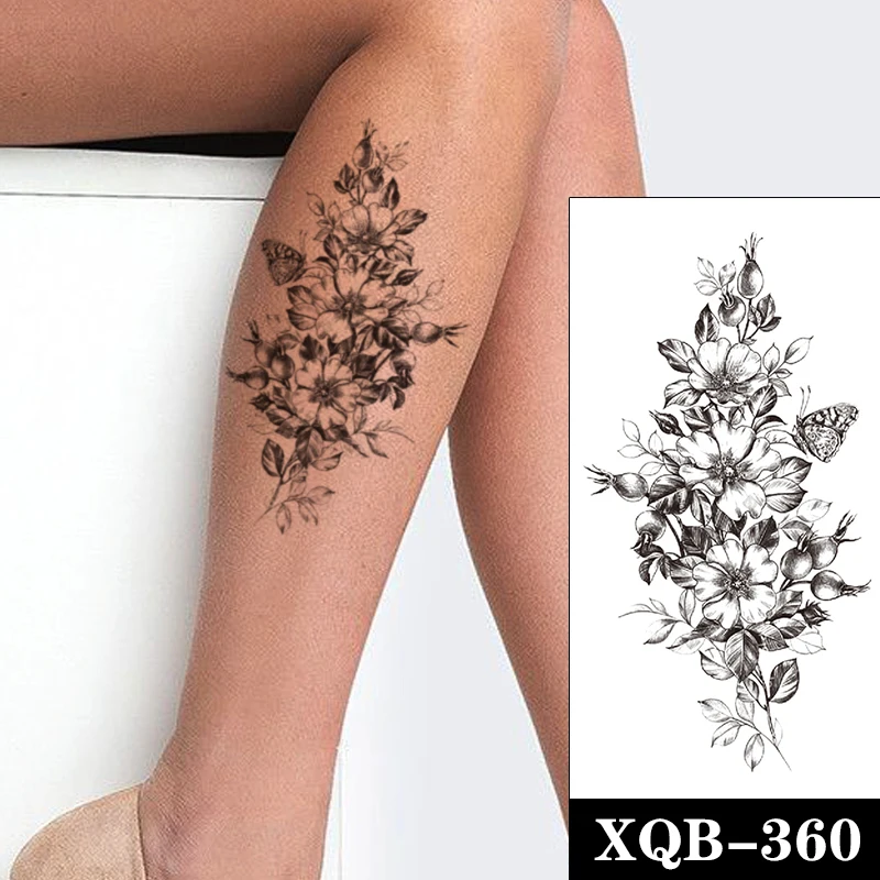Waterproof Temporary Tattoo Sticker Black Butterfly Flowers Branches Leaves Fake Tattoos Flash Tatoos Arm Body Art for Women Men
Waterproof Temporary Tattoo Sticker Black Butterfly Flowers Branches Leaves Fake Tattoos Flash Tatoos Arm Body Art for Women Men