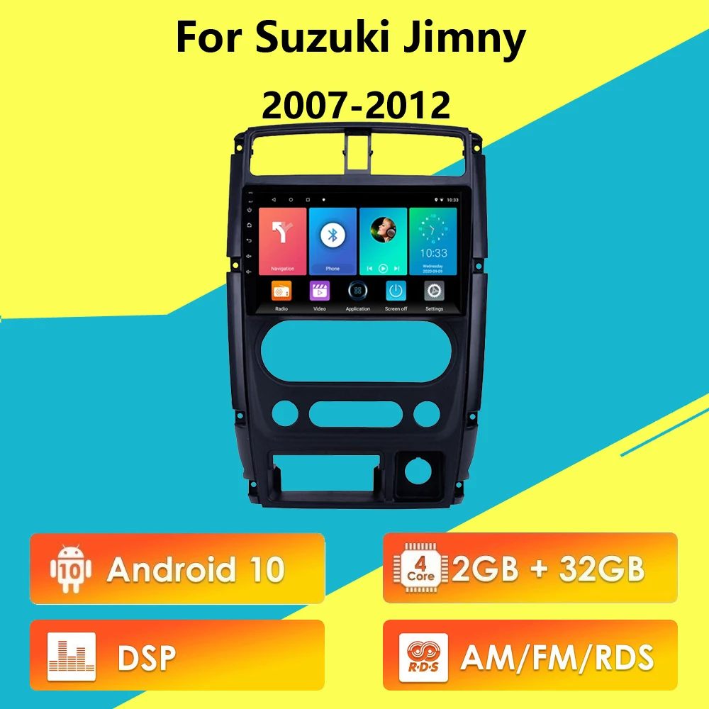 9 inch Android 10 RDS DSP 2 Din Car Multimedia Stereo Player gps Navigation system For Suzuki Jimny 2007 2008 2009-2012
9 inch Android 10 RDS DSP 2 Din Car Multimedia Stereo Player gps Navigation system For Suzuki Jimny 2007 2008 2009-2012