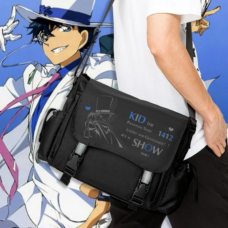 Japan Anime Detective Conan Case Closed Kaitou Kiddo Casual Satchel Shoulders Bag Women Men Student Schoolbag Messenger Bag Gift
Japan Anime Detective Conan Case Closed Kaitou Kiddo Casual Satchel Shoulders Bag Women Men Student Schoolbag Messenger Bag Gift