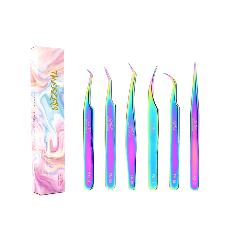 Funmix Professional High Quality Volume Eyelash Extension Tweezers Colorful Eyebrow Tweezers Stainless Steel Beauty Makeup Tool
Funmix Professional High Quality Volume Eyelash Extension Tweezers Colorful Eyebrow Tweezers Stainless Steel Beauty Makeup Tool