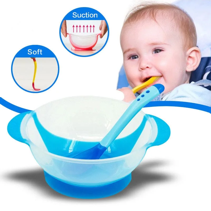 Children's Tableware Baby Learning Dishes With Suction Cup Assist Food Bowl Temperature Sensing Spoon Baby Feeding Bowl
Children's Tableware Baby Learning Dishes With Suction Cup Assist Food Bowl Temperature Sensing Spoon Baby Feeding Bowl