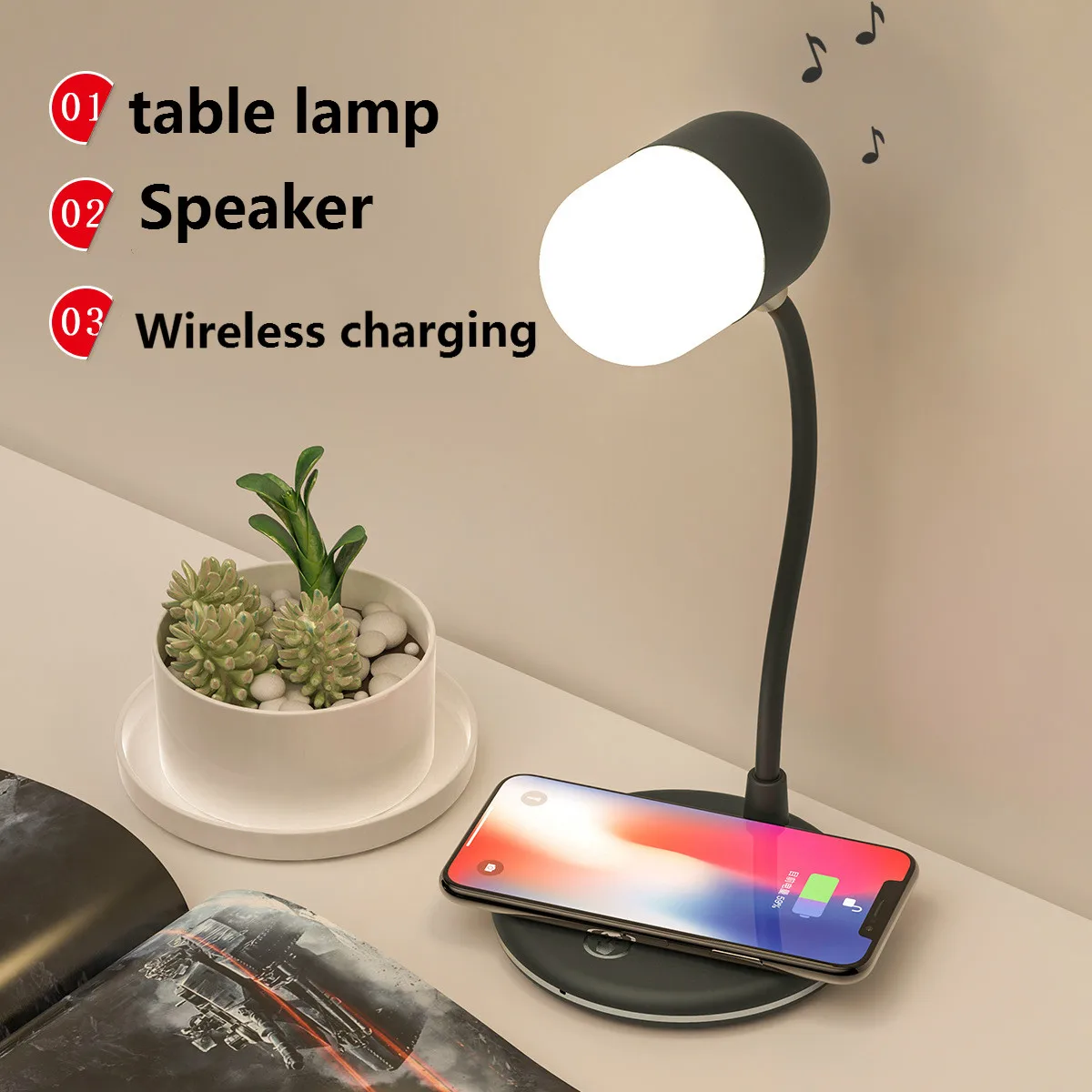 Wireless charging bluetooth speaker creative with desk lamp multifunctional bluetooth speaker audio manufacturer
Wireless charging bluetooth speaker creative with desk lamp multifunctional bluetooth speaker audio manufacturer