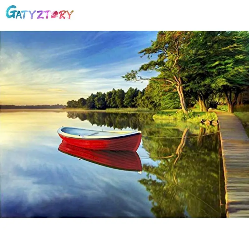 GATYZTORY 5D DIY Diamond Painting Landscape Boat Rival Kit Full Square/Round Embroidery Mosaic Art Picture of Rhinestones Home D
GATYZTORY 5D DIY Diamond Painting Landscape Boat Rival Kit Full Square/Round Embroidery Mosaic Art Picture of Rhinestones Home D