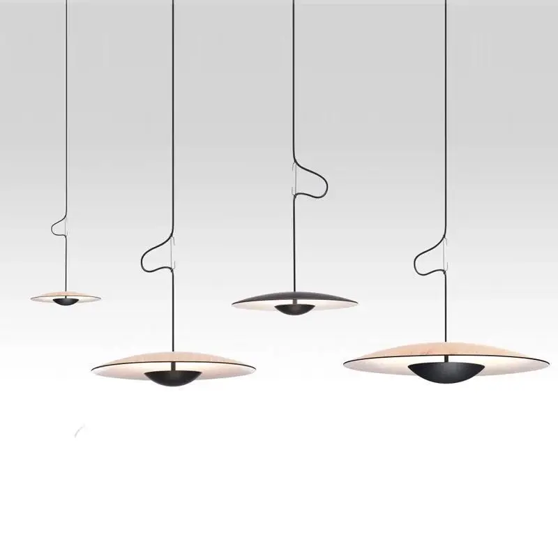 Nordic modern art Italian living room dining room bedside bar bedroom study chandelier led wood flying saucer light
Nordic modern art Italian living room dining room bedside bar bedroom study chandelier led wood flying saucer light