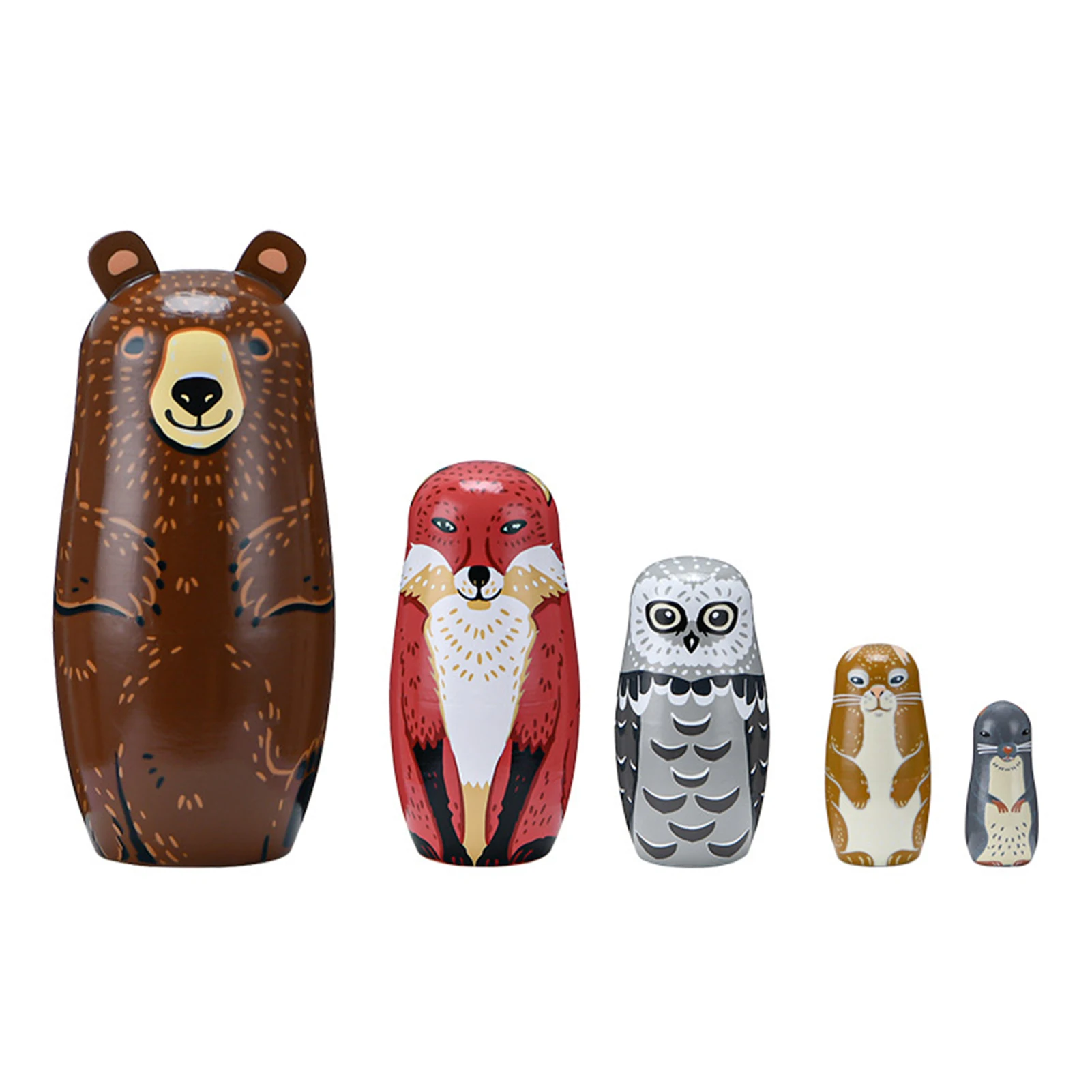 5pcs Wooden Matryoshka Dolls Toys Russian Nesting Dolls Best Wishes Kids Christmas New Year Gift Children's Day Gift
5pcs Wooden Matryoshka Dolls Toys Russian Nesting Dolls Best Wishes Kids Christmas New Year Gift Children's Day Gift