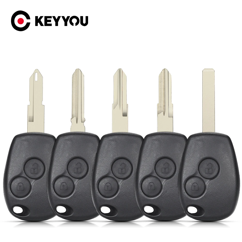 KEYYOU 2 кнопки для Renault Megan Modus Clio Kangoo Logan Sandero Duster пульт дистанционного управления