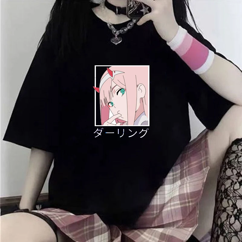 Zero Two Kawaii Lips T-shirts Women Anime Darling In The Franxx Printed T-shirt Sumer Clothes for Ladies Girls Clothing Japan
Zero Two Kawaii Lips T-shirts Women Anime Darling In The Franxx Printed T-shirt Sumer Clothes for Ladies Girls Clothing Japan