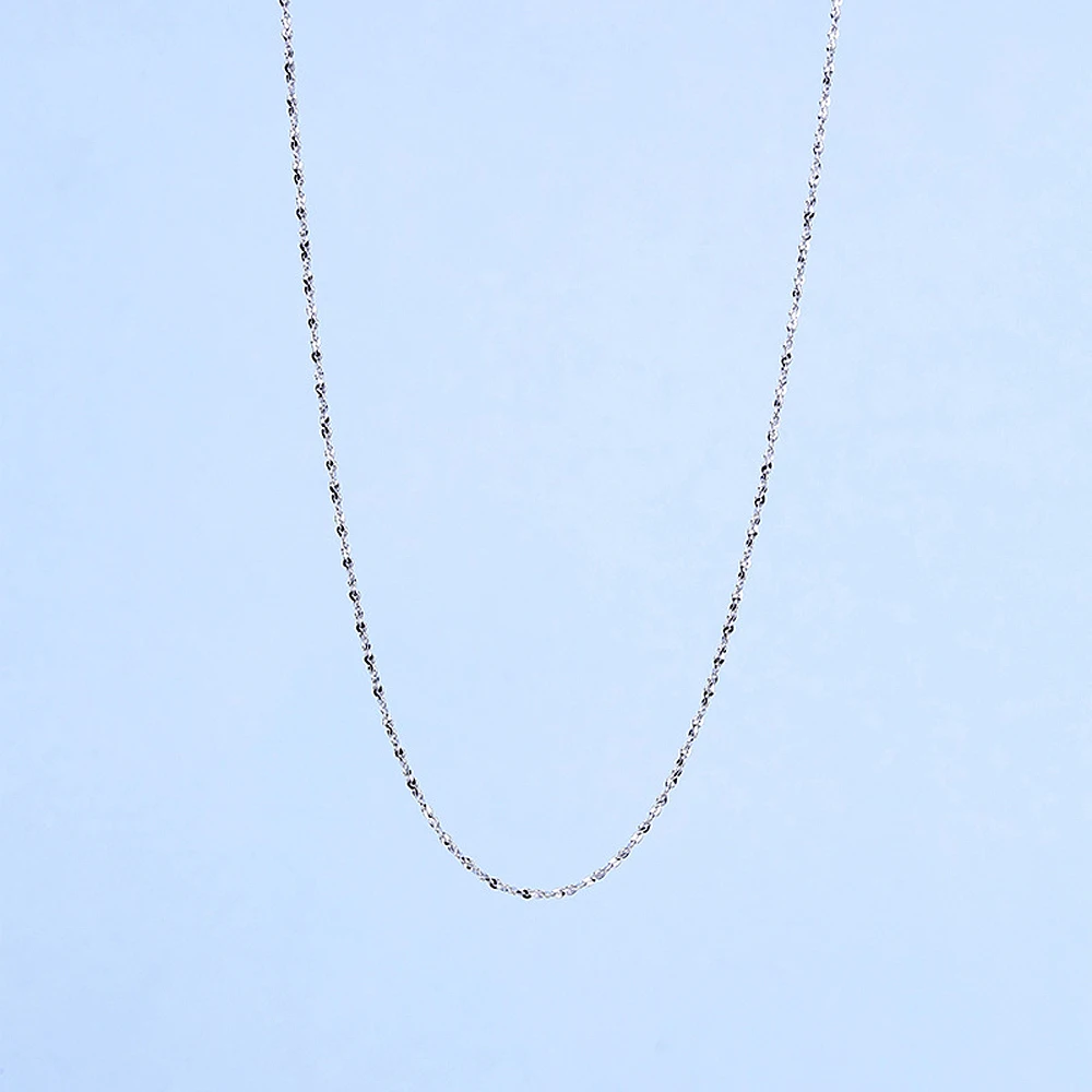 925 пробы серебряные ожерелья тонкое длинное серебряное/розовое золото/золото