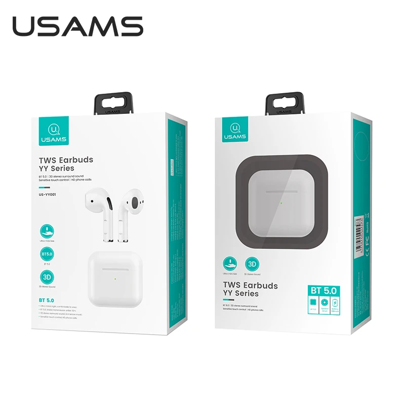 USAMS Light Wireless Earphones 4th Generation Earbuds TWS Bluetooth 5.0 Headphones Stereo Sound Wireless Headsets Earbud Phone
USAMS Light Wireless Earphones 4th Generation Earbuds TWS Bluetooth 5.0 Headphones Stereo Sound Wireless Headsets Earbud Phone
