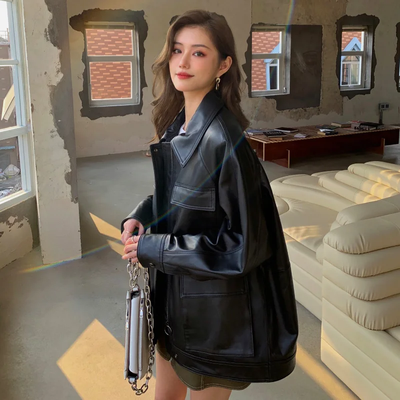 2021 Fashion Women Leather Jacket Spring Oversize Real Sheepskin Coat Woman Casaul Korean Autumn Clothes Veste Femme WPY2850
2021 Fashion Women Leather Jacket Spring Oversize Real Sheepskin Coat Woman Casaul Korean Autumn Clothes Veste Femme WPY2850
