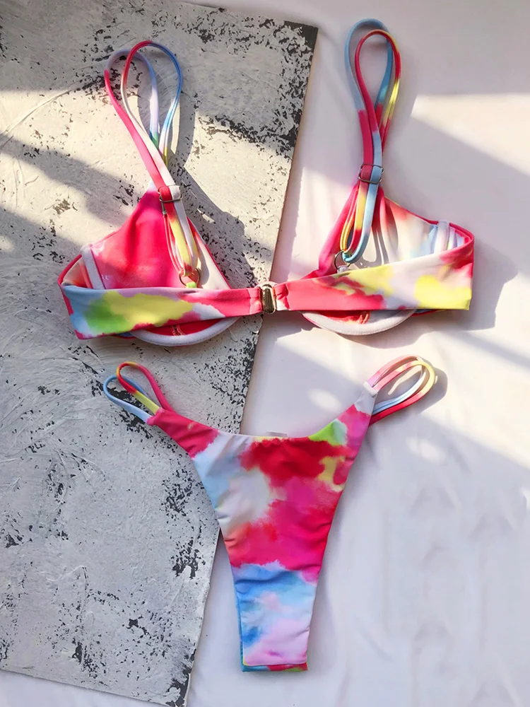 2020 Sexy Thong Swimsuit Women Push Up Bikini Sets Multicolor Brazilian Bandage Swimwear Bathing Suit Women's Swimming Suit
2020 Sexy Thong Swimsuit Women Push Up Bikini Sets Multicolor Brazilian Bandage Swimwear Bathing Suit Women's Swimming Suit