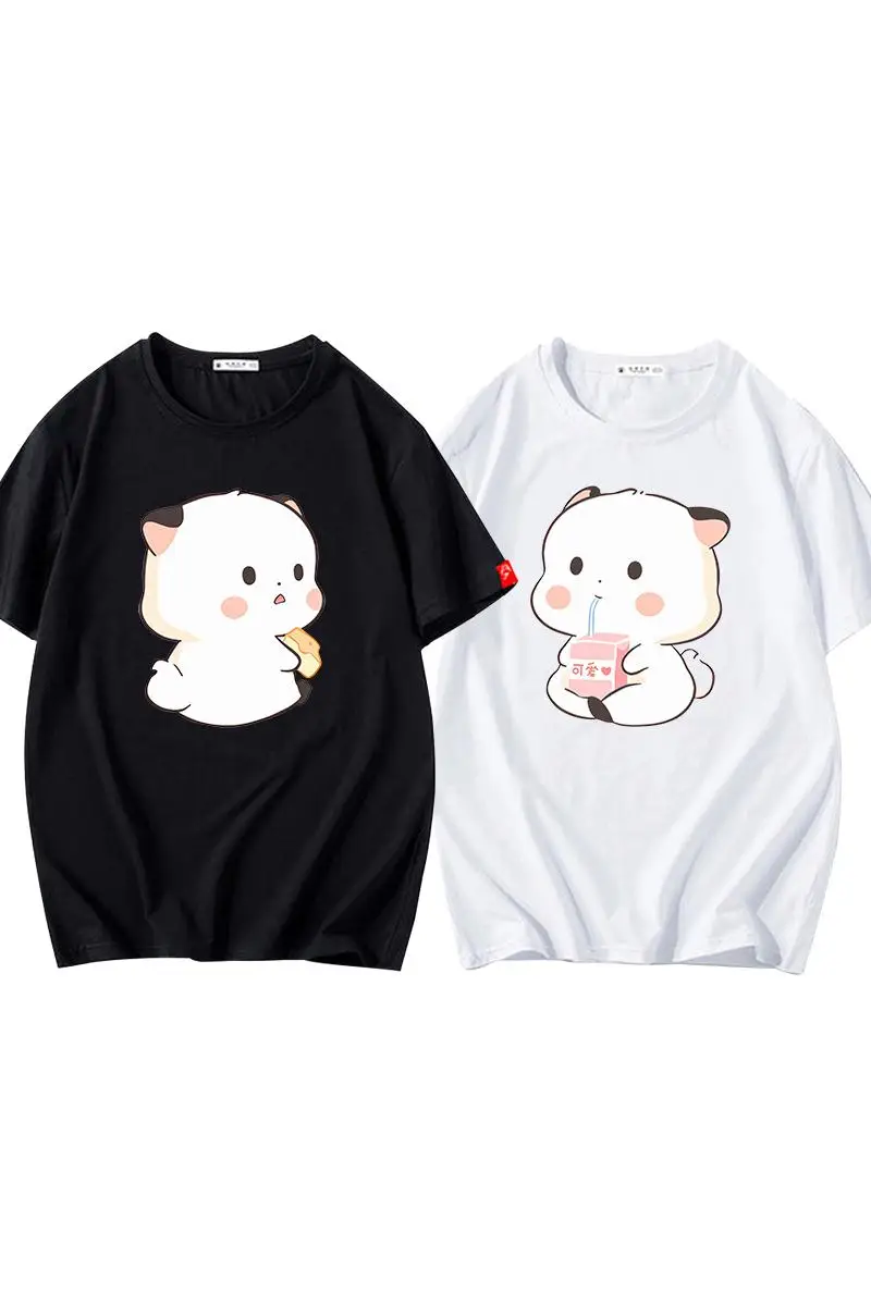 Fashion Cartoon Casual Couple T-shirt 2019 Summer Simple Cute Short Sleeve Cotton Round Neck Tops 2pcs Set Breathable Comfort
Fashion Cartoon Casual Couple T-shirt 2019 Summer Simple Cute Short Sleeve Cotton Round Neck Tops 2pcs Set Breathable Comfort