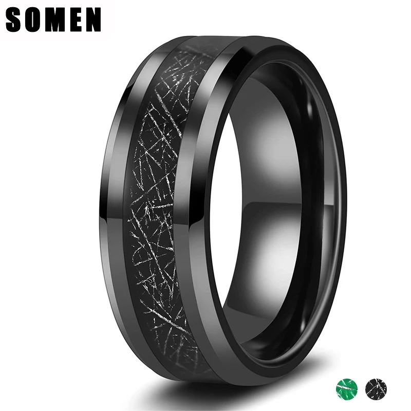 Somen Men Tungsten Ring 8mm Black /Blue Green Wedding Band New Design Male Ring High Polished Beveled Edges Size 7-13
Somen Men Tungsten Ring 8mm Black /Blue Green Wedding Band New Design Male Ring High Polished Beveled Edges Size 7-13