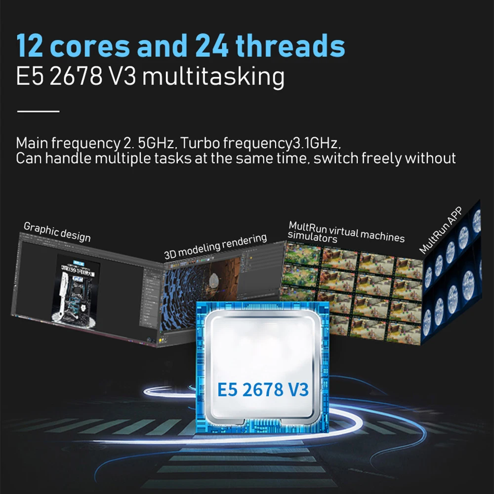 X99 TF X99 Motherboard with Intel E5 2678 V3 with 4*8G DDR3 ECC Memory Combo Kit Set SATA 3.0 USB 3.0
X99 TF X99 Motherboard with Intel E5 2678 V3 with 4*8G DDR3 ECC Memory Combo Kit Set SATA 3.0 USB 3.0