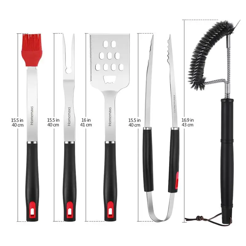 5Pcs BBQ Tools Set Stainless Steel Barbecue Grilling Accessories Utensil for Outdoor Camping Cooking Tools Kit BBQ Utensils
5Pcs BBQ Tools Set Stainless Steel Barbecue Grilling Accessories Utensil for Outdoor Camping Cooking Tools Kit BBQ Utensils