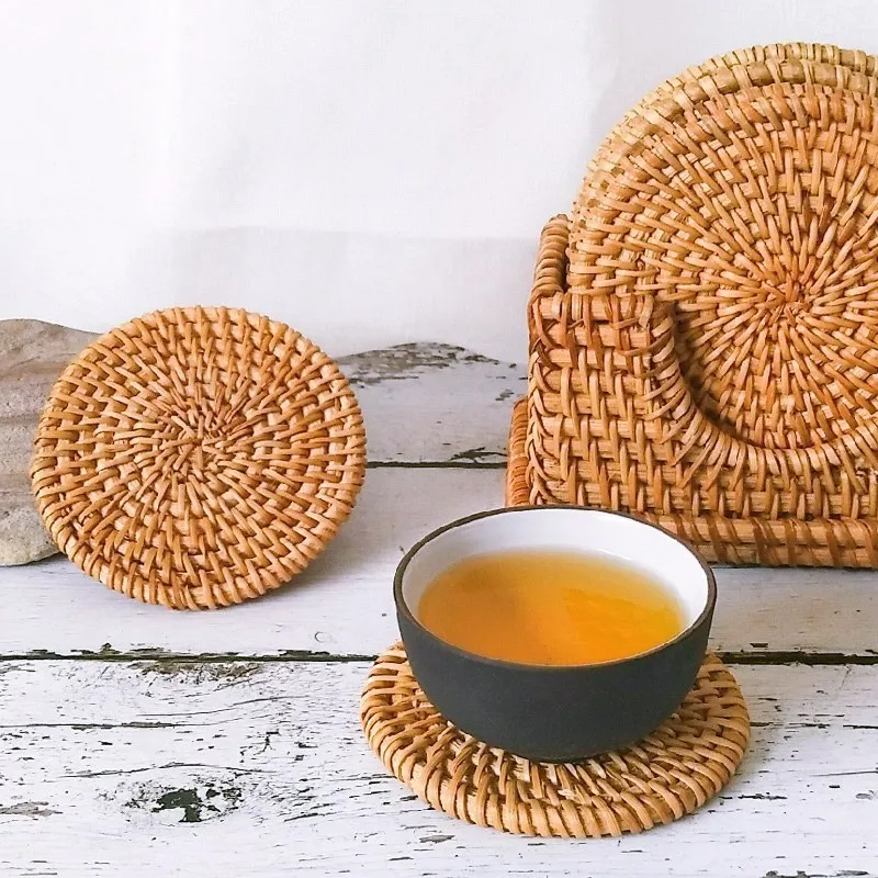 Cup Mat Round Natural Rattan Hot Pad Hand Woven Insulation Placemats Table Padding Kitchen Decoration Accessories Kitchen Mat 1p
Cup Mat Round Natural Rattan Hot Pad Hand Woven Insulation Placemats Table Padding Kitchen Decoration Accessories Kitchen Mat 1p