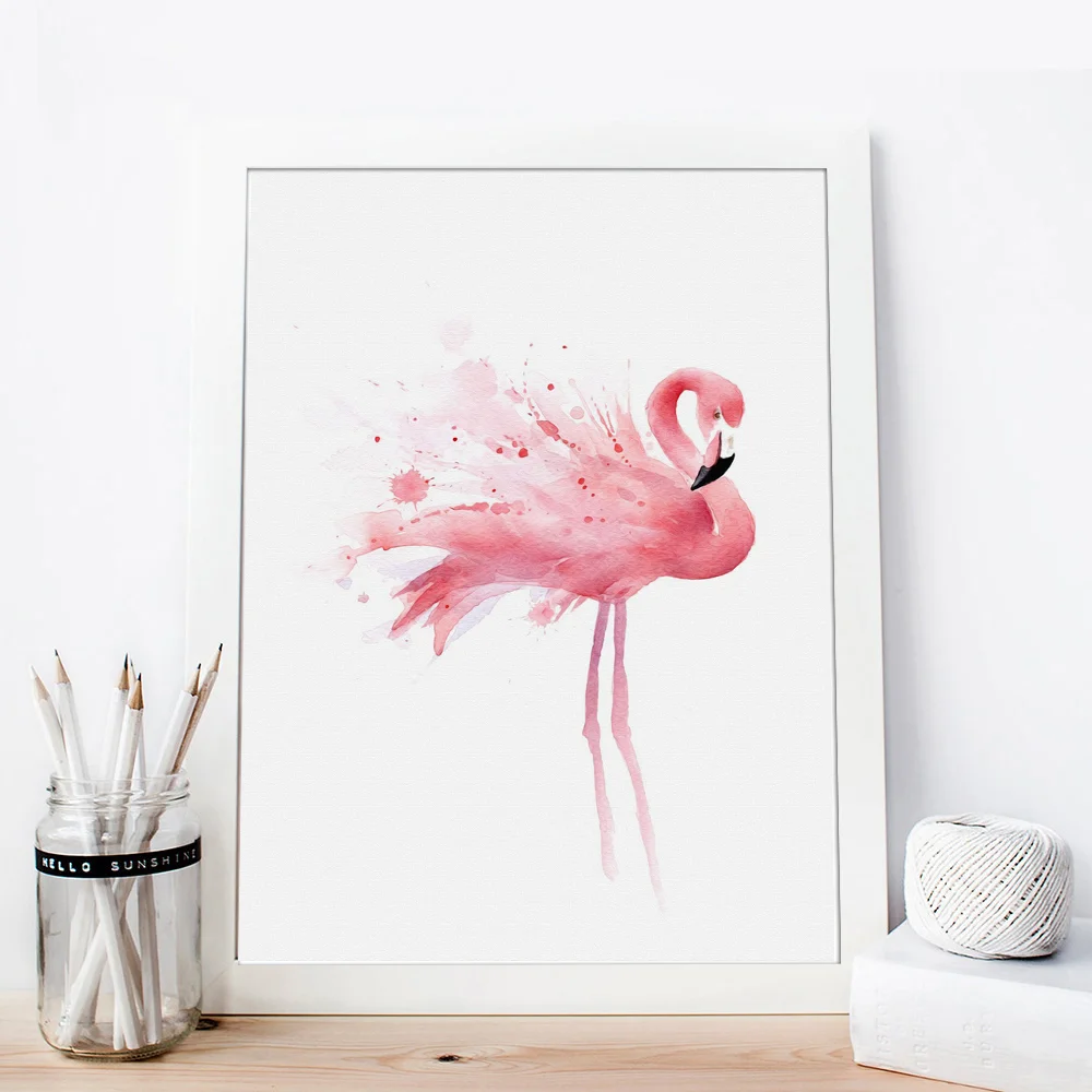 Фото Современные Фламинго Серия животных настенная Картина на холсте художественное