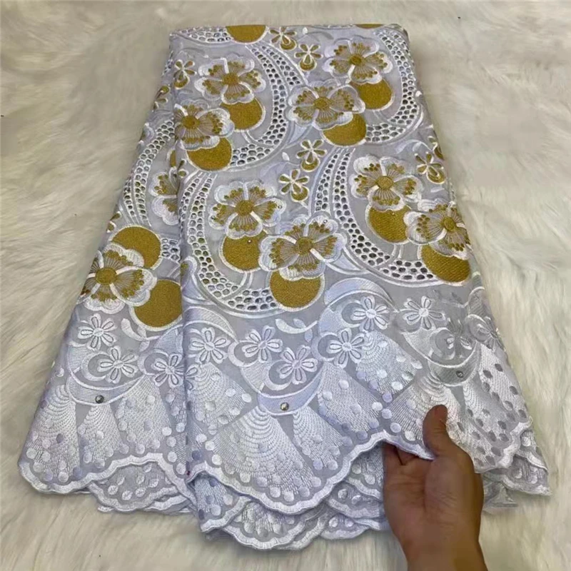 African Lace Farbic 5 Yards Swiss Voile Lace Cotton Brode Nigerian Lace For Party Dress
African Lace Farbic 5 Yards Swiss Voile Lace Cotton Brode Nigerian Lace For Party Dress