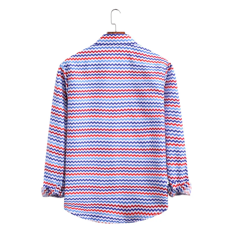 2020 New Men's Autumn and Winter Long-Sleeved Shirt Men's Fashion Wavy Striped Shirt Contrast Color Cool Shirt AL051
2020 New Men's Autumn and Winter Long-Sleeved Shirt Men's Fashion Wavy Striped Shirt Contrast Color Cool Shirt AL051