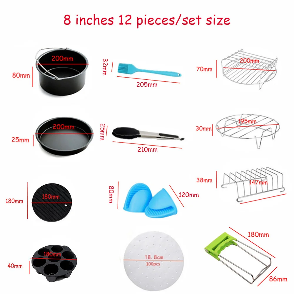 8pcs/set 7 Inch / 8 Inch Air Fryer Accessories for Gowise Phillips Cozyna and Secura Fit all Airfryer 3.73.7 4.2 5.3 5.8QT
8pcs/set 7 Inch / 8 Inch Air Fryer Accessories for Gowise Phillips Cozyna and Secura Fit all Airfryer 3.73.7 4.2 5.3 5.8QT