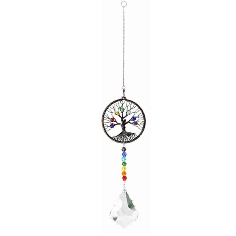 Hanging Crystal Suncatcher Window Hanging Ornament Life Tree Chakra Stone Beads Prism Pendant Craft Chain Home Garden Decor 
Hanging Crystal Suncatcher Window Hanging Ornament Life Tree Chakra Stone Beads Prism Pendant Craft Chain Home Garden Decor