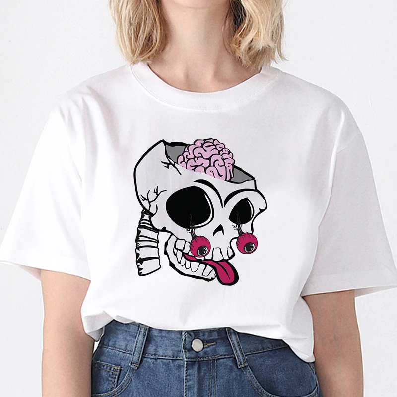 Women T-shirt Cute Skulls Printed Short Sleeve Tshirt Fashion Summer Ladies Graphic Clothing Female T Shirt ropa mujer
Women T-shirt Cute Skulls Printed Short Sleeve Tshirt Fashion Summer Ladies Graphic Clothing Female T Shirt ropa mujer