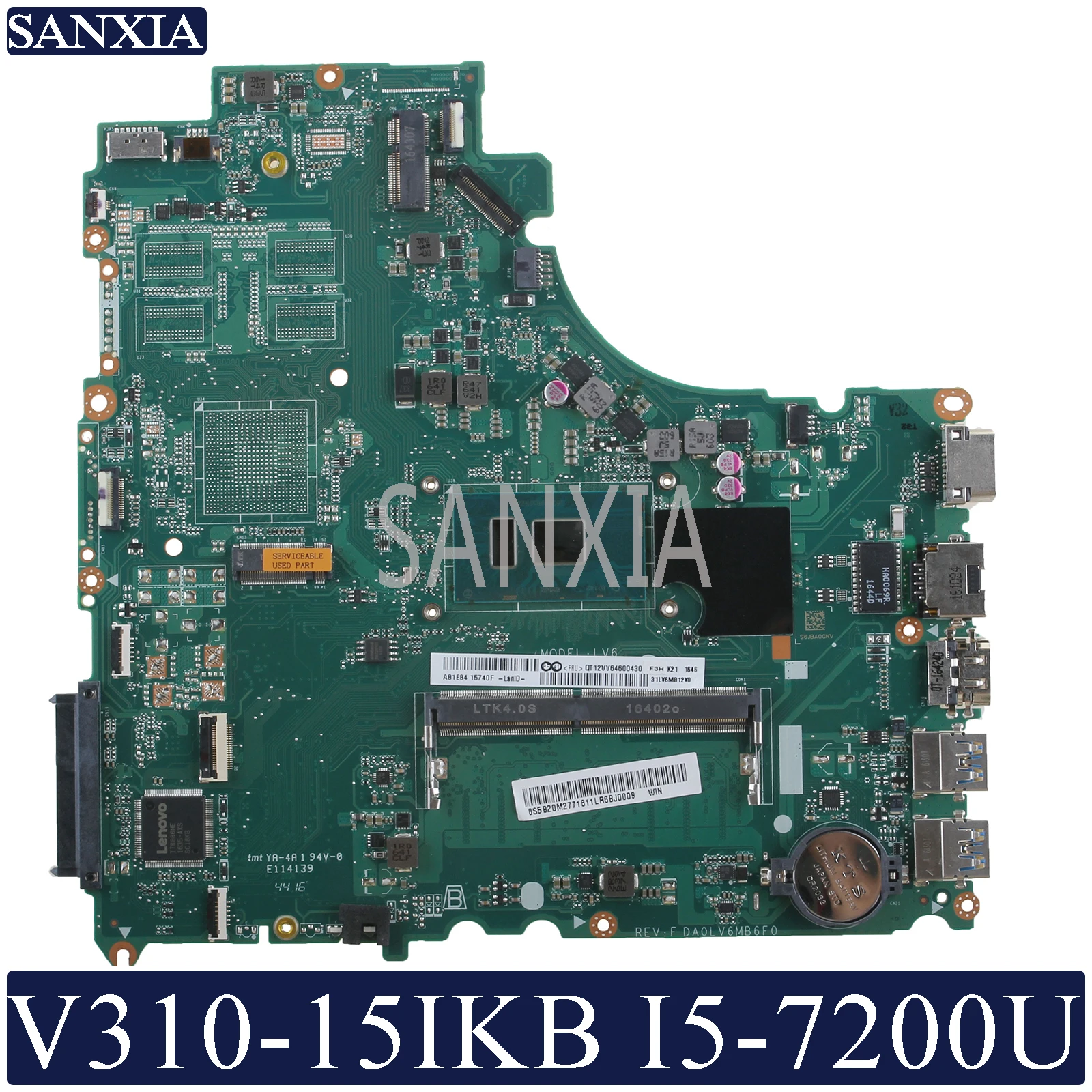 Материнская плата KEFU DA0LV6MB6F0 для ноутбука Lenovo V310-15IKB оригинальная материнская плата 4 ГБ-Оперативная память
Материнская плата KEFU DA0LV6MB6F0 для ноутбука Lenovo V310-15IKB оригинальная материнская плата 4 ГБ-Оперативная память