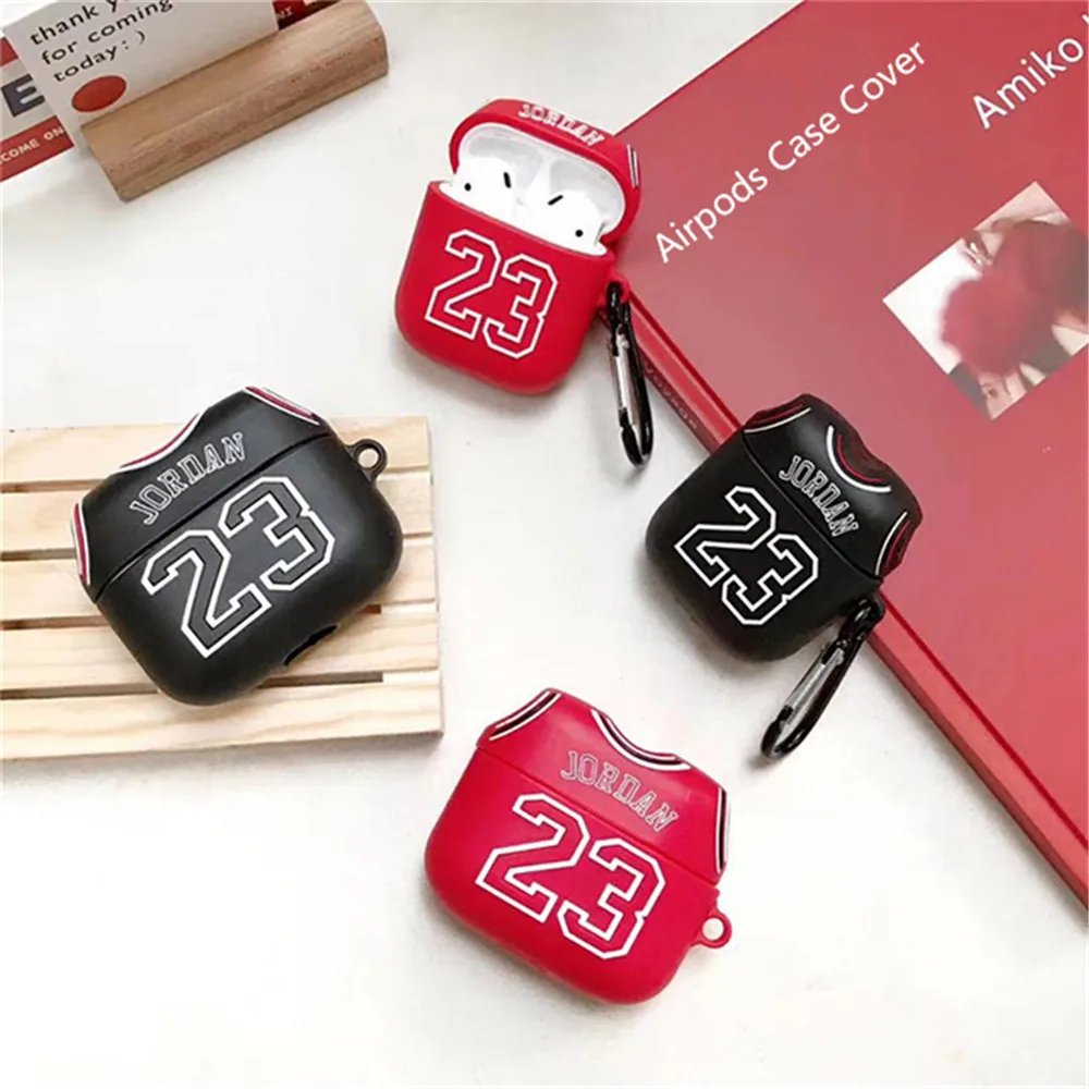 Силиконовые чехлы для наушников AirPods 1 2 Jordan 23 беспроводные наушники с Bluetooth