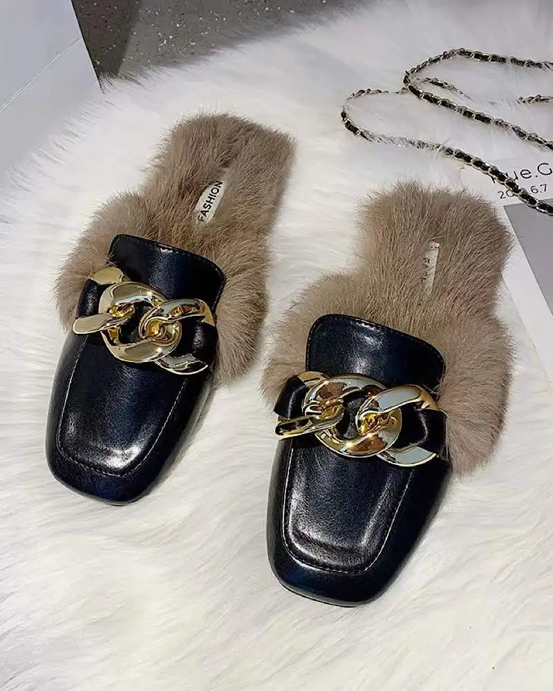 2022 new metal chain bag head hair slip shoes female wearing autumn and winter network red wild anti-skid lazy people a foot Mil
2022 new metal chain bag head hair slip shoes female wearing autumn and winter network red wild anti-skid lazy people a foot Mil