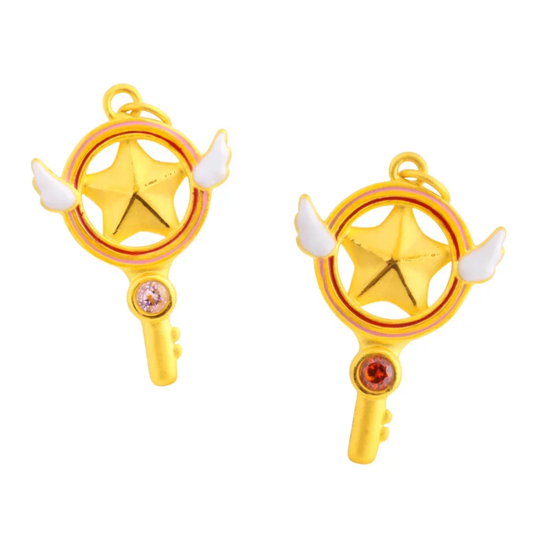 OMHXZJ Wholesale CA397 European Fashion Hot Woman Man Party Birthday Wedding Gift Star Angel AAA Zircon 24KT Gold Pendant Charm | Украшения