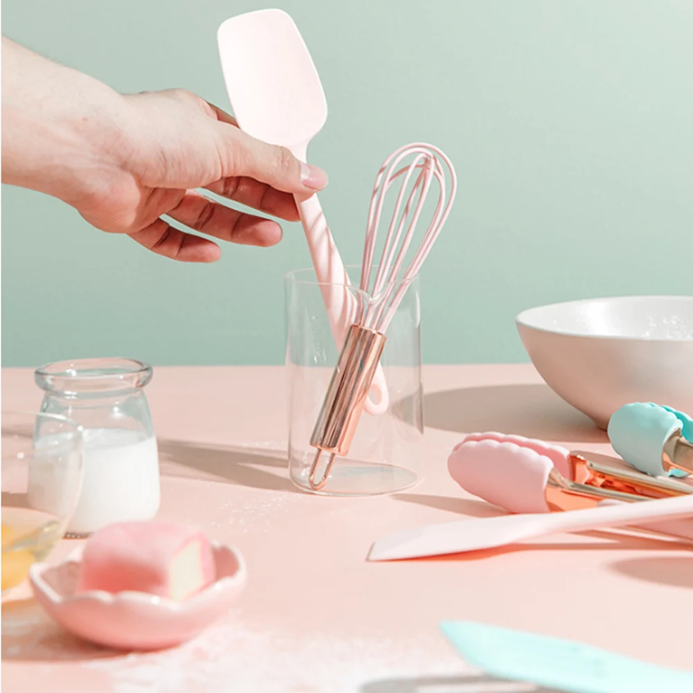 Silicone Kitchenware Cooking Utensils Set kitchen non-stick cookware spatula colander mini baking tool Pink Handle Cooking Set
Silicone Kitchenware Cooking Utensils Set kitchen non-stick cookware spatula colander mini baking tool Pink Handle Cooking Set