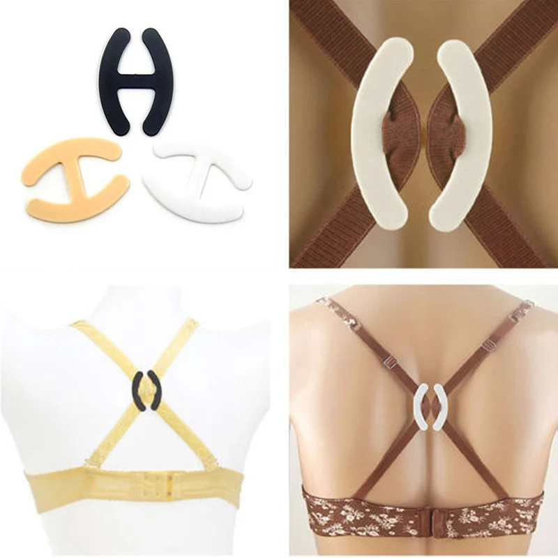 

3Pcs/set Hot Sale Fashion Webbing Bra Buckles Shadow-Shaped Underwear Fasteners Bra Clips Strap Holders Invisible Bra Buckle New