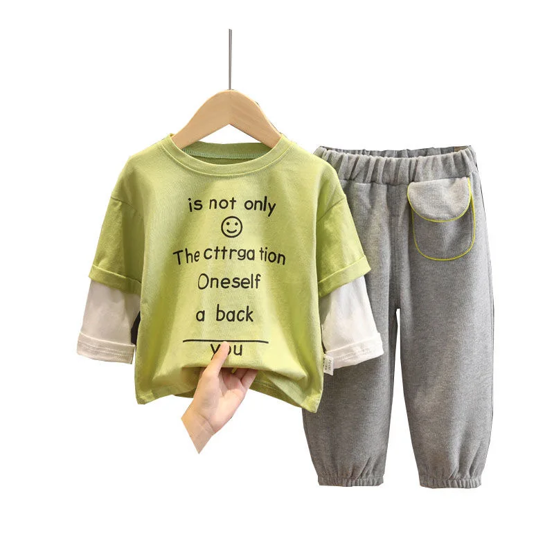 Fashion Children Clothes Spring Autumn Baby Girls Clothing Set Kids Boys Cotton Letter Hooded T-Shirt Pants Sets Casual Clothes
Fashion Children Clothes Spring Autumn Baby Girls Clothing Set Kids Boys Cotton Letter Hooded T-Shirt Pants Sets Casual Clothes