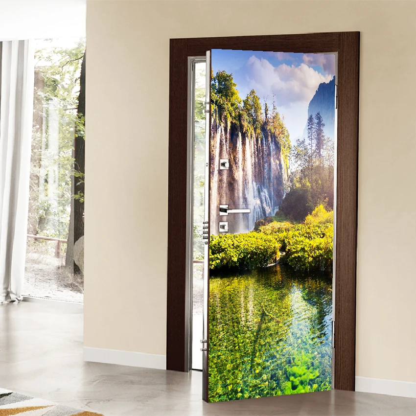 3D Door Sticker DIY Selfadhesive Waterfall Tree Nature Landscape Decals Waterproof Paper Poster For Print Art Picture
3D Door Sticker DIY Selfadhesive Waterfall Tree Nature Landscape Decals Waterproof Paper Poster For Print Art Picture