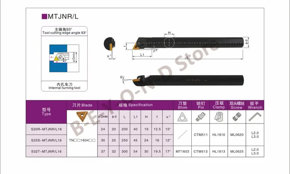 BEYOND MTJNR MTJNL S32T-MTJNR16 S32T-MTJNL16 S40T-MTJNR16 S40T-MTJNL16 Turning Tool Holder Lathe Cutter use Carbide Inserts TNMG
BEYOND MTJNR MTJNL S32T-MTJNR16 S32T-MTJNL16 S40T-MTJNR16 S40T-MTJNL16 Turning Tool Holder Lathe Cutter use Carbide Inserts TNMG