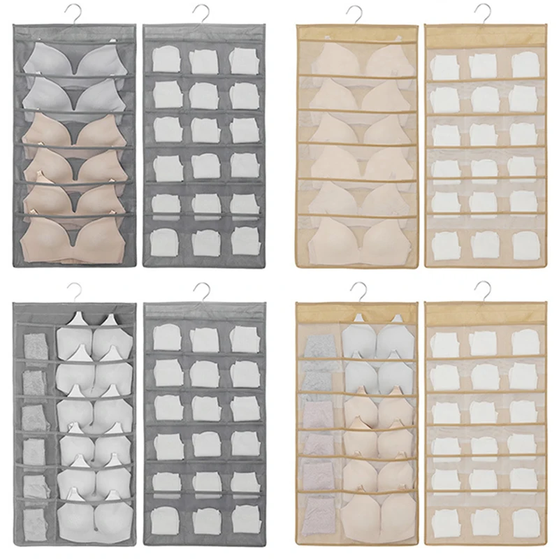High Quality New Non-woven Wardrobe Hanging Bag Double Side Underwear Storage Bag Organizer
High Quality New Non-woven Wardrobe Hanging Bag Double Side Underwear Storage Bag Organizer
