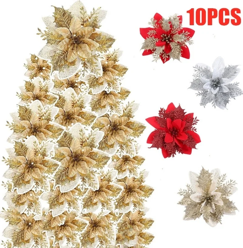 5pcs Artificial Christmas Flowers Glitter Fake Flowers Merry Christmas Tree Decoration Home DIY Xmas Gifts Ornament Navidad 2021
5pcs Artificial Christmas Flowers Glitter Fake Flowers Merry Christmas Tree Decoration Home DIY Xmas Gifts Ornament Navidad 2021