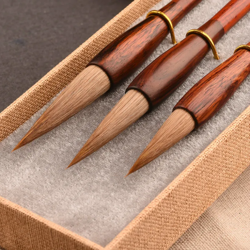Calligraphy Brush Chinese Rosewood Pen Holder Wolf Hair Brush Kaishu Weasel Calligraphy Painting Regular Script Writing Brush
Calligraphy Brush Chinese Rosewood Pen Holder Wolf Hair Brush Kaishu Weasel Calligraphy Painting Regular Script Writing Brush