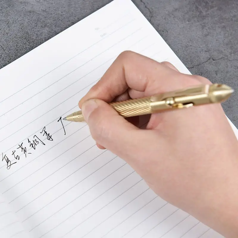 Solid Handmade Brass Gel Ink Pen Retro Twist Pattern Bolt Action Writing Tool W8ED
Solid Handmade Brass Gel Ink Pen Retro Twist Pattern Bolt Action Writing Tool W8ED