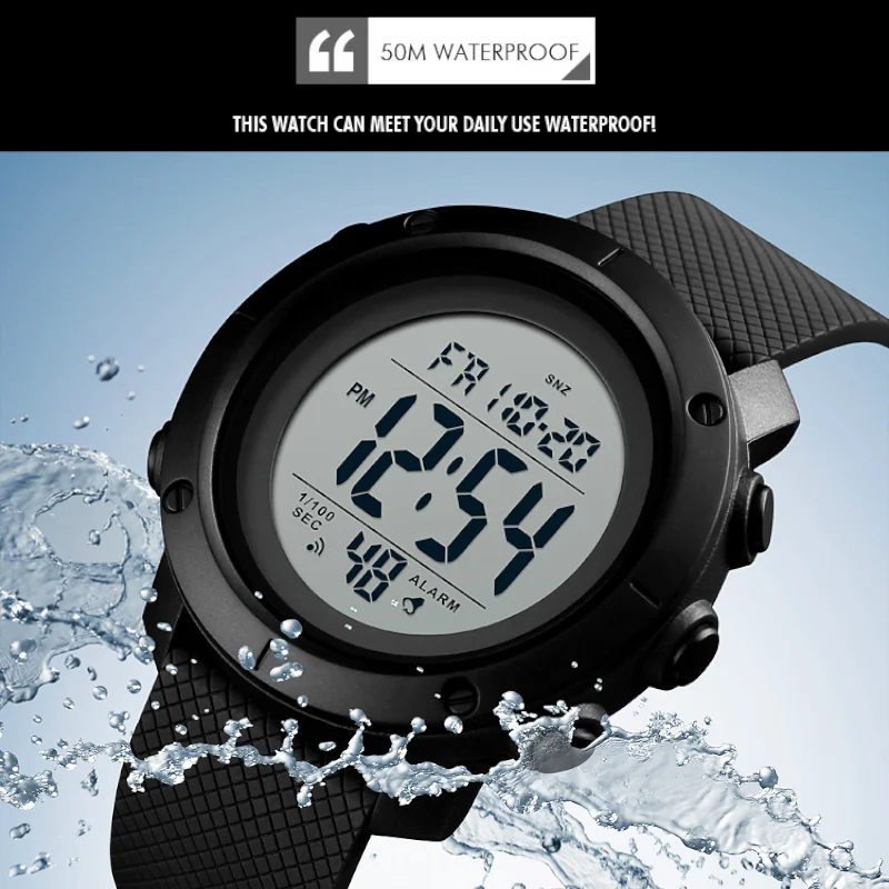 Цифровые наручные спортивные часы GMT два места умные 2020 водонепроницаемые 5 бар